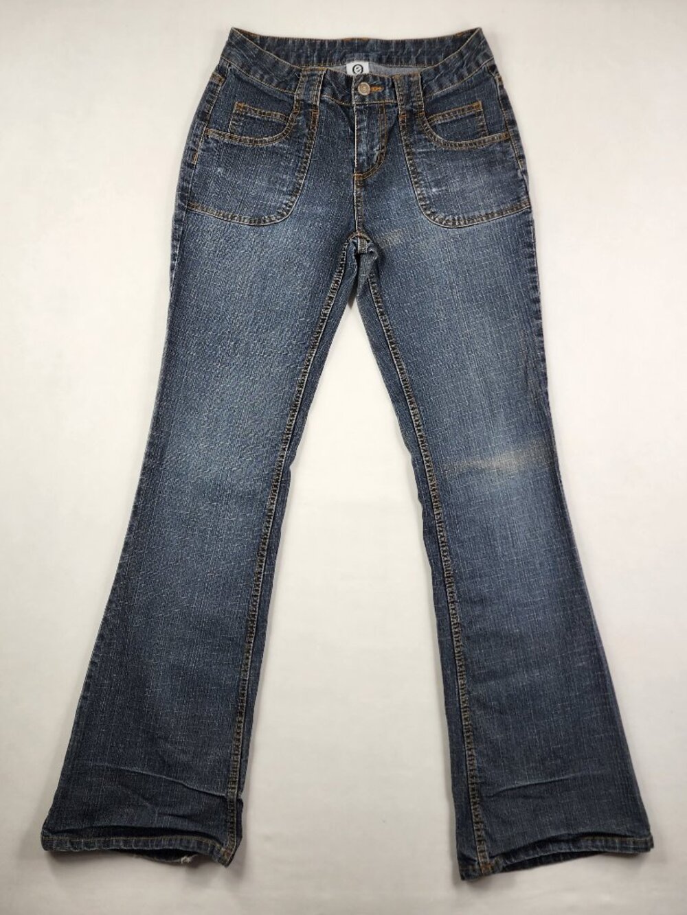 Vintage 90S Y2K Ellemenno Women’s Size 3 Blue Denim Jeans Bohemian Festival
